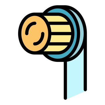 recommend clip art: Electric toothbrush brush tooth icon. Outline electric toothbrush brush tooth vector icon color flat isolated