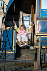 Obraz premium child on a swing