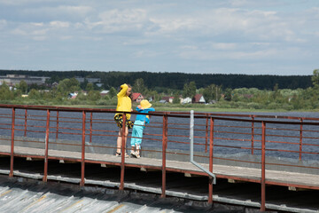 person on the bridge