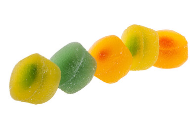 gummy fruit candy isolated