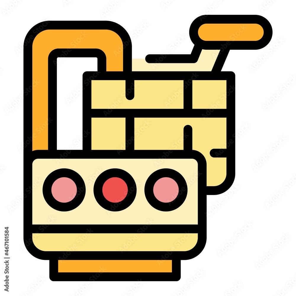 Wall mural Deep fryer icon. Outline deep fryer vector icon color flat isolated - Wall murals