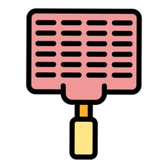 Fototapeta premium Basket deep fryer icon. Outline basket deep fryer vector icon color flat isolated