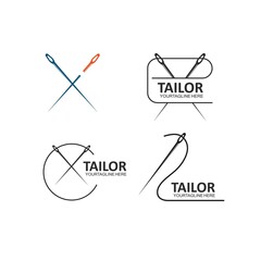 tailor needle icon vector illustration design template