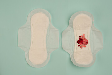 strip blood feminine hygiene menstruation protection top view