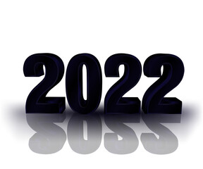 New 2022 year 3d banner, vector illustration