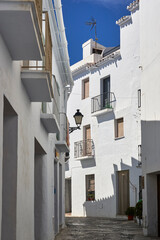 Fototapeta na wymiar Village of Frigiliana, typical streets of the Axarquia in Malaga. Spain