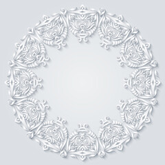 Abstract vector ornamental nature vintage frame.