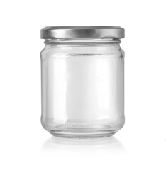 Jar glass isolated on white