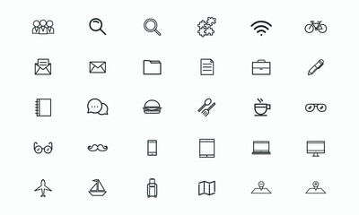 Line icon for business and food 
