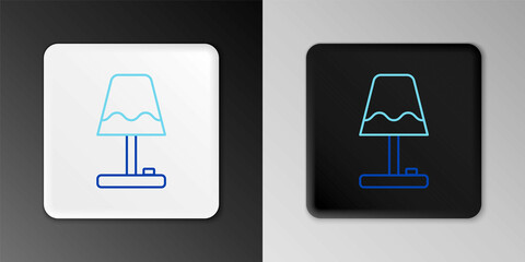 Line Table lamp icon isolated on grey background. Colorful outline concept. Vector