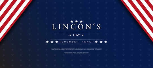 Lincoln's Birthday banner or card vector illustration