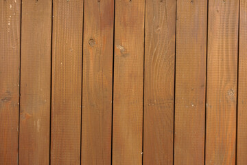 Background - fence made of brown wooden planks