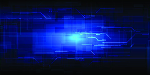 Vector illustrations of  blue digital hi-tech technology.Futuristic design concepts.
