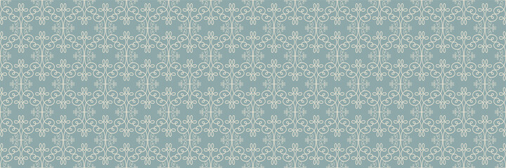 beautiful background pattern with floral ornaments on a blue background vintage style seamless pattern, texture