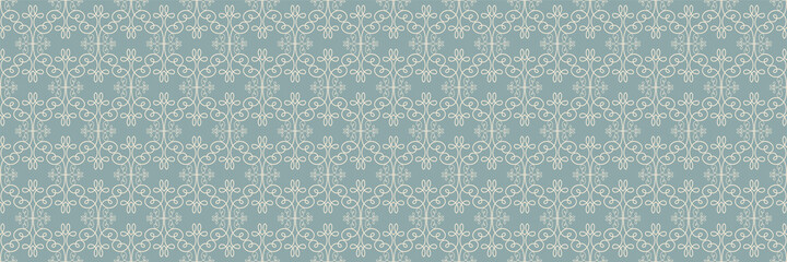 beautiful background pattern with floral ornaments on a blue background vintage style seamless pattern, texture