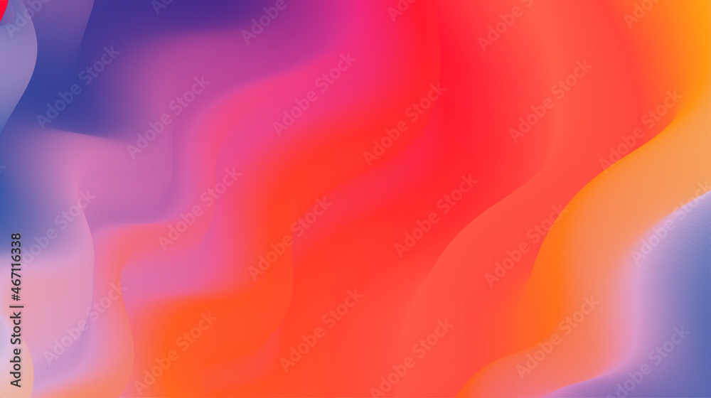 Fototapete Vector abstract colorful flowing wave lines background. Design element for presentation. website template