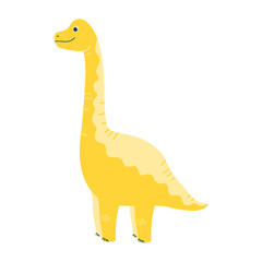 Cute dinosaur. Character isolated on white background. Vector illustration