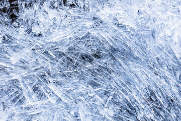 natural ice background from sharp ice