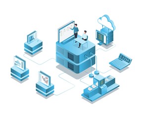 Obraz premium Company headquarters and branches