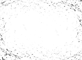 speckled paper with paint or ink drops and splashes on white background. Black and white grunge poster.