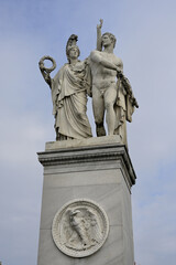 Greek mythology statue on Schloss bridge, Museum Island, Unter den Linden, Berlin, Germany