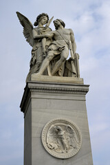 Greek mythology statue on Schloss bridge, Museum Island, Unter den Linden, Berlin, Germany