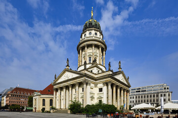 Fototapeta na wymiar French Cathedral, Gendarmen square, Unter den Linden, Berlin, Germany