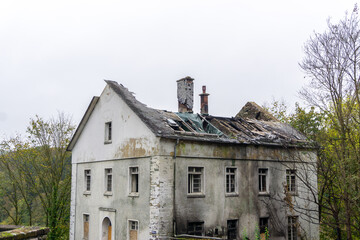 house destroyed by fire in Germany