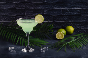 Classic Lime Daiquiri Cocktail with a Garnish