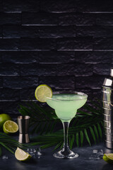 Classic Lime Daiquiri Cocktail with a Garnish