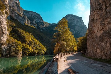 Passo del Furlo, autumn in Italy, Marche