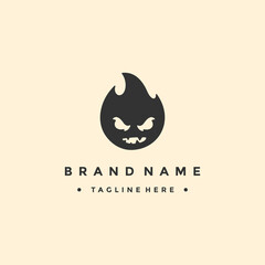 Halloween logo vector design template