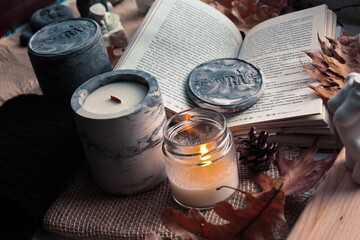 still life with candles