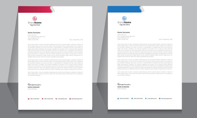 Letterhead format template, business style letterhead design template. Company letterhead template designs.	