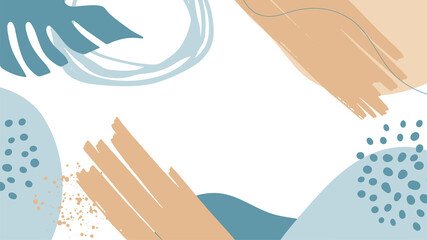 Flat liquid organic forms and floral set with hand drawn. Flowing shapes banners. Template for logo, branding, web design, social media post, business card, invitation, print, flyer or presentation.