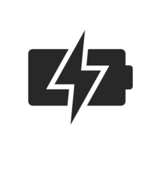 simple battery charging icon