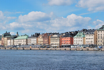 Fototapeta na wymiar View of Stockholm from the sea