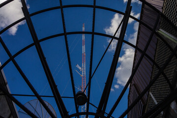 
image of satellite dish and radio antenna