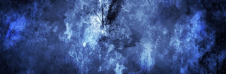 Abstract background painting art with shiny blue grunge paint brush for christmas poster, banner, website, card background