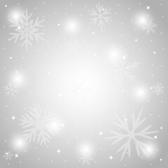 Fototapeta na wymiar Christmas silver background with snowflakes
