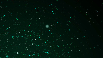 Dust particles with bokeh effect. Abstract magic background. 3d rendering.