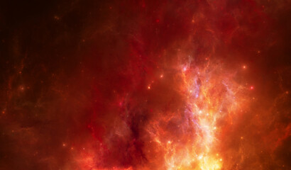 Fototapeta na wymiar Erupting Emission Nebula - 13k Resolution