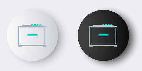Line Guitar amplifier icon isolated on grey background. Musical instrument. Colorful outline concept. Vector