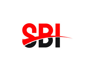 SBI Letter Initial Logo Design Vector Illustration