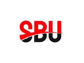 SBU Letter Initial Logo Design Vector Illustration
