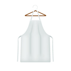 White apron 3d rendering isolated on a white background