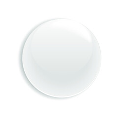White blank badge isolated on a white background