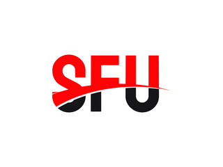 SFU Letter Initial Logo Design Vector Illustration