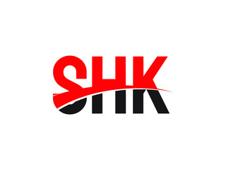 SHK Letter Initial Logo Design Vector Illustration