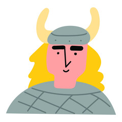 Viking. Illustration on white background. 